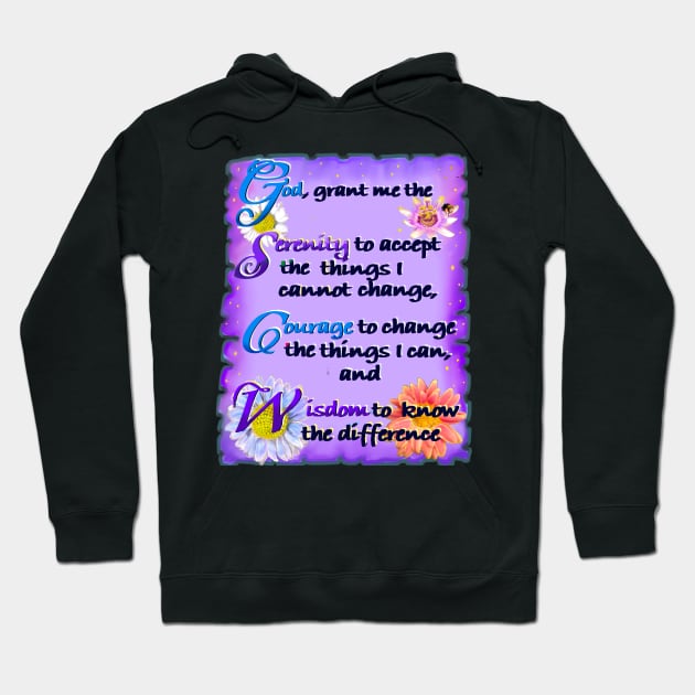 God grant me the serenity Prayer inspirational motivational Hoodie by Artonmytee